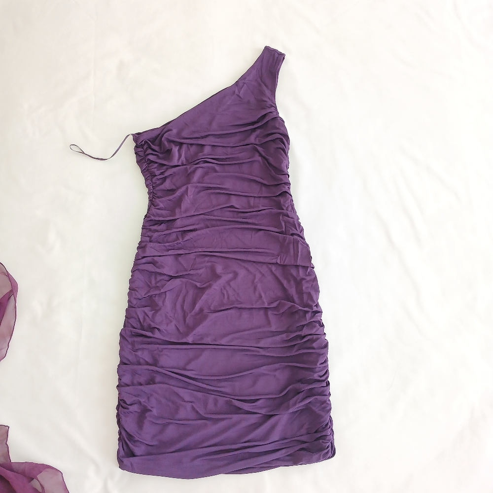 One-Shoulder Dress Purple NWT Size S
